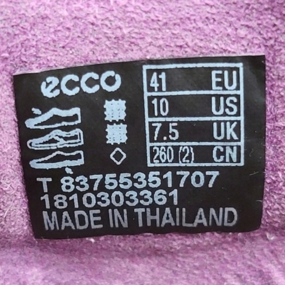 Ecco Women's Athletic Shoes - Black and Purple - Picture 7 of 8